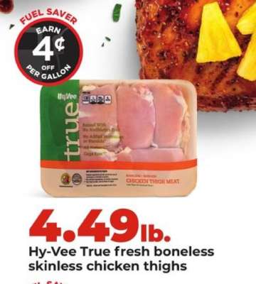 Hy-Vee True fresh boneless skinless chicken thighs