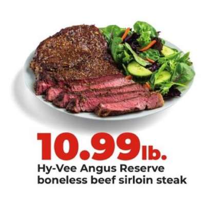 Hy-Vee Angus Reserve boneless beef sirloin steak