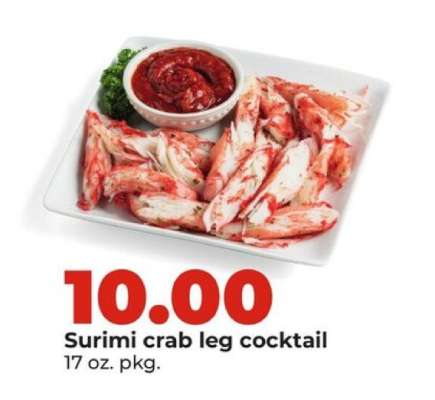 Surimi crab leg cocktail