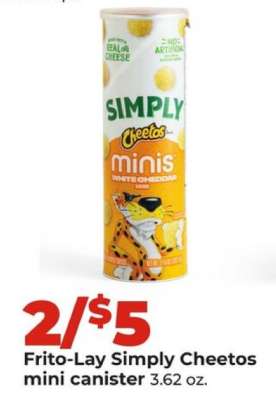 Frito-Lay Simply Cheetos mini canister