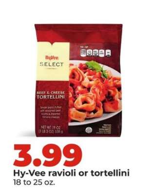 Hy-Vee ravioli or tortellini