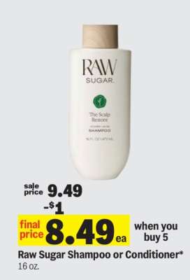 Raw Sugar Shampoo or Conditioner