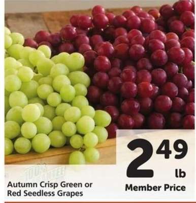 Autumn Crisp Green or Red Seedless Grapes