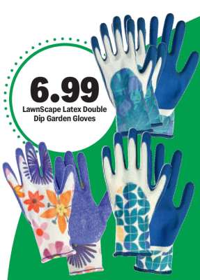 LawnScape Latex Double Dip Garden Gloves