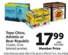Topo Chico, Athletic or Bear Republic