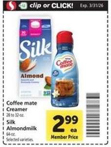 Coffee mate Creamer & Silk Almondmilk