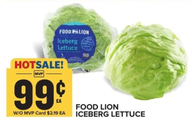 FOOD LION ICEBERG LETTUCE