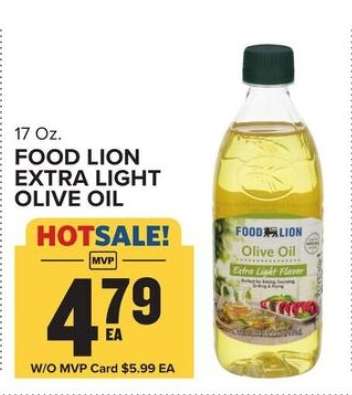 FOOD LION EXTRA LIGHT OLIVE OIL