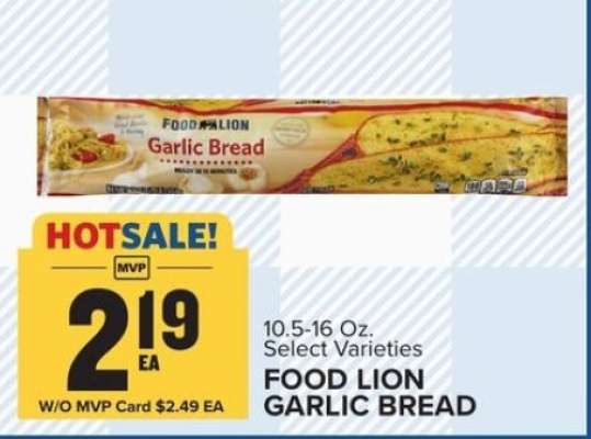 FOOD LION GARLIC BREAD