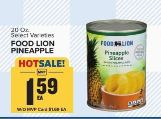 FOOD LION PINEAPPLE
