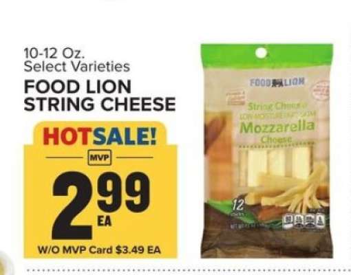 FOOD LION STRING CHEESE
