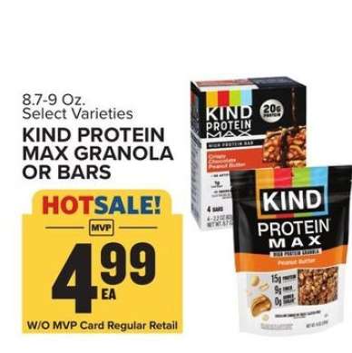 KIND PROTEIN MAX GRANOLA OR BARS