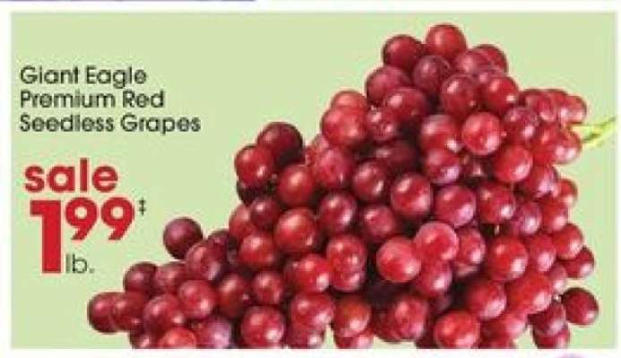 Giant Eagle Premium Red Seedless Grapes