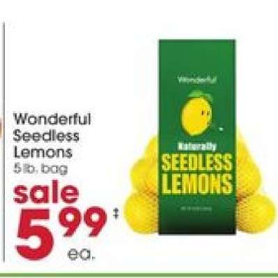 Wonderful Seedless Lemons