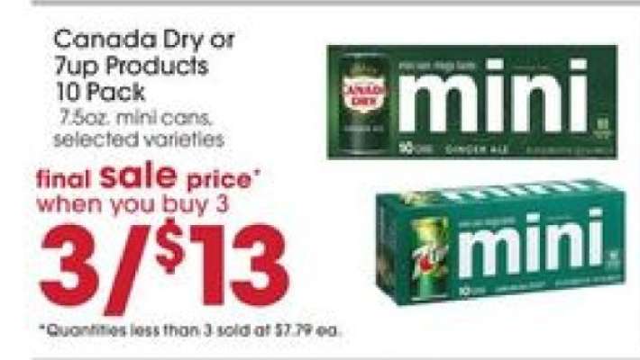 Canada Dry or 7up Products