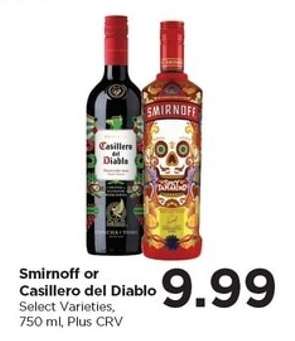 Smirnoff or Casillero del Diablo