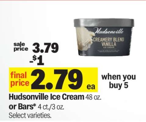 Hudsonville Ice Cream or Bars