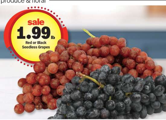 Red or Black Seedless Grapes