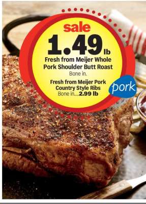 Fresh from Meijer Whole Pork Shoulder Butt Roast