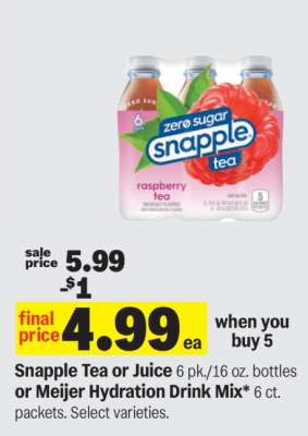 Snapple Tea or Juice