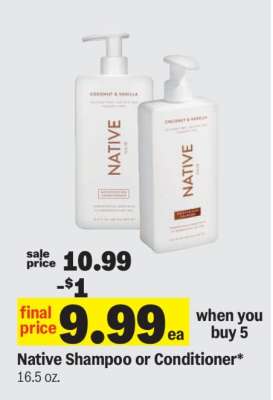 Native Shampoo or Conditioner