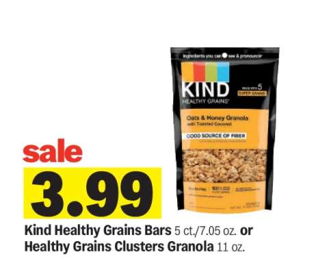 Kind Healthy Grains Bars or Healthy Grains Clusters Granola