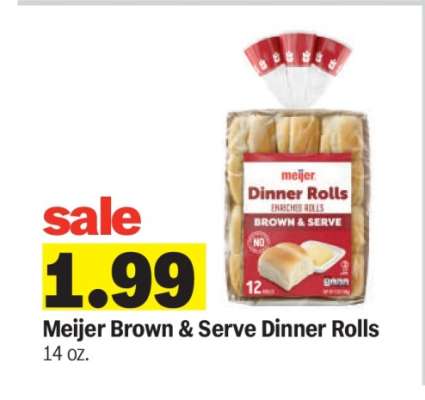 Meijer Brown & Serve Dinner Rolls