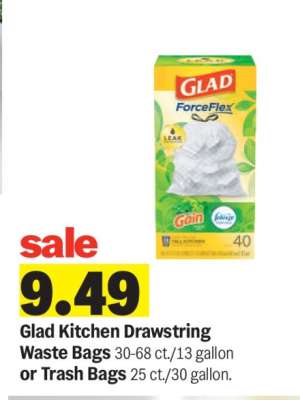 Glad Kitchen Drawstring Waste Bags