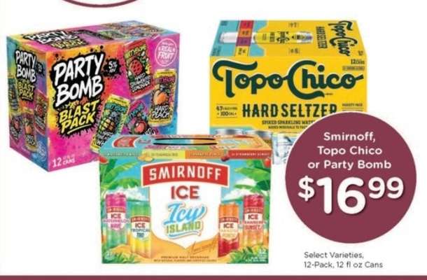 Smirnoff, Topo Chico or Party Bomb