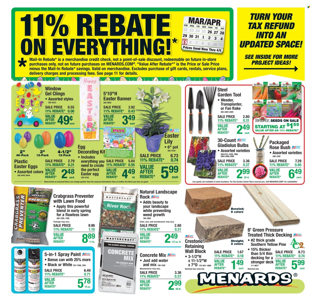 Menards ad - 03/26/2026 - 04/05/2026. Page 1