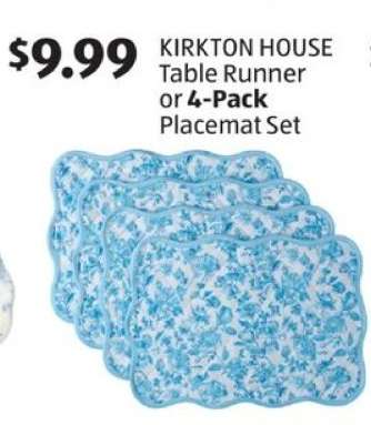 KIRKTON HOUSE Table Runner or 4-Pack Placemat Set