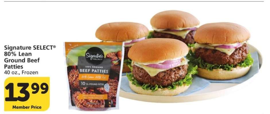 Signature SELECT 80% Lean Ground Beef Patties