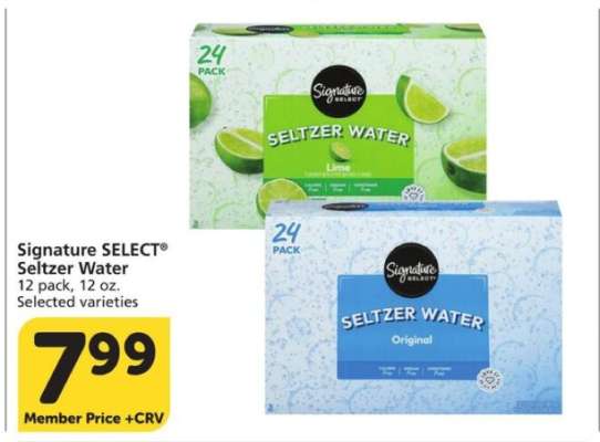 Signature SELECT Seltzer Water