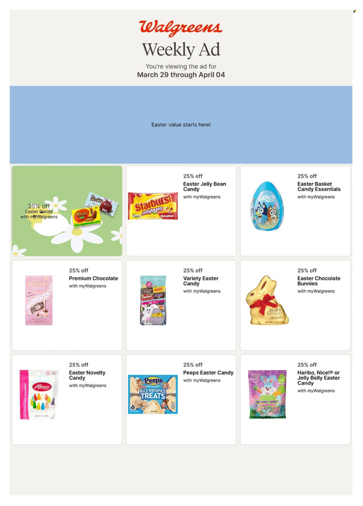 Walgreens ad - 03/29/2026 - 04/04/2026. Page 1