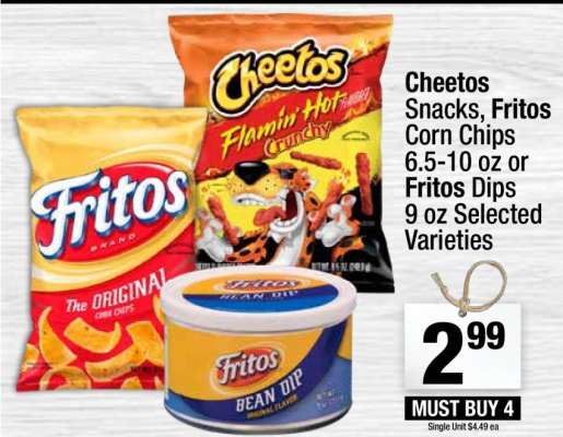 Cheetos Snacks, Fritos Corn Chips or Fritos Dips