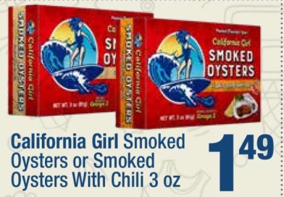 California Girl Smoked Oysters or Smoked Oysters With Chili