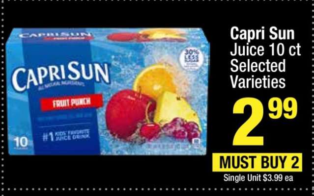 Capri Sun Juice 10 ct