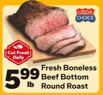 Fresh Boneless Beef Bottom Round Roast