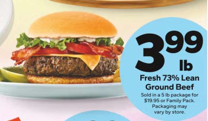 Fresh 73% Lean Ground Beef