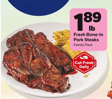 Fresh Bone-In Pork Steaks