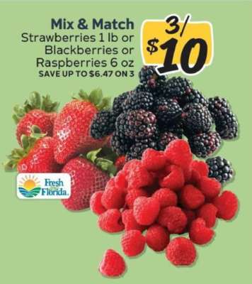 Strawberries, Blackberries, or Raspberries
