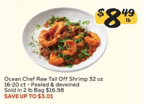 Ocean Chef Raw Tail Off Shrimp