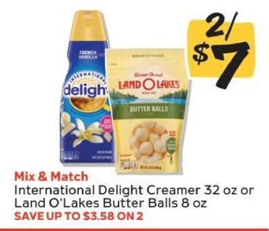 International Delight Creamer or Land O'Lakes Butter Balls