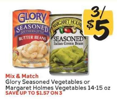 Glory Seasoned Vegetables or Margaret Holmes Vegetables