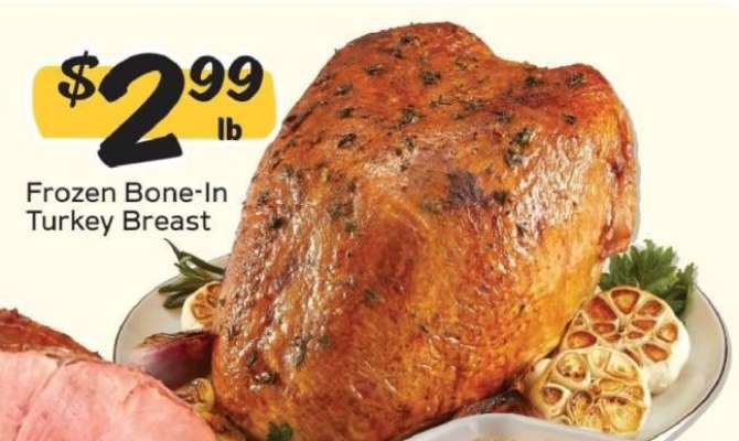 Frozen Bone-In Turkey Breast