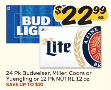 Budweiser, Miller, Coors, Yuengling, NÜTRL