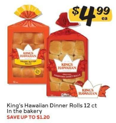 King's Hawaiian Dinner Rolls 12 ct