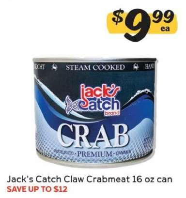 Jack's Catch Claw Crabmeat