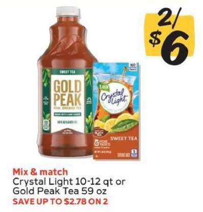 Crystal Light or Gold Peak Tea