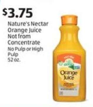 Nature's Nectar Orange Juice